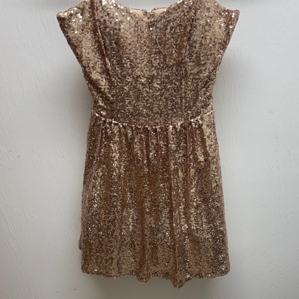 Arden B Rose Gold Sequin Dress